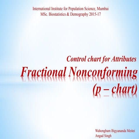 Fractional nonconforming (p – chart)