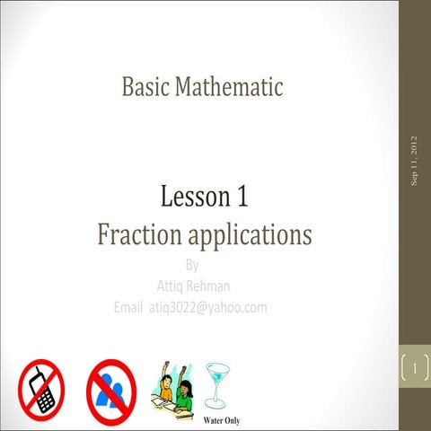 Fraction lesson 1