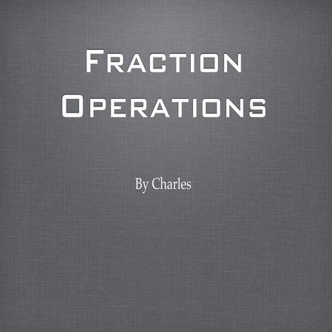 Fraction operations