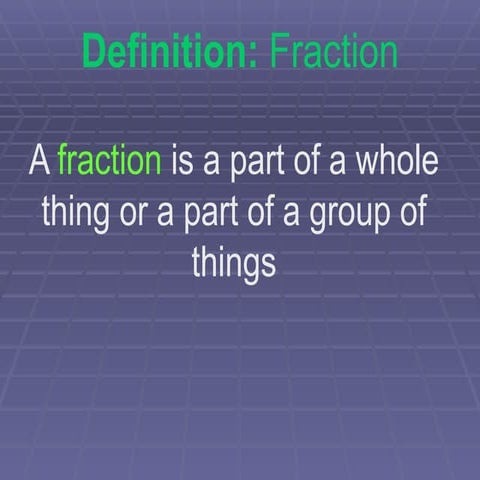 Fractions