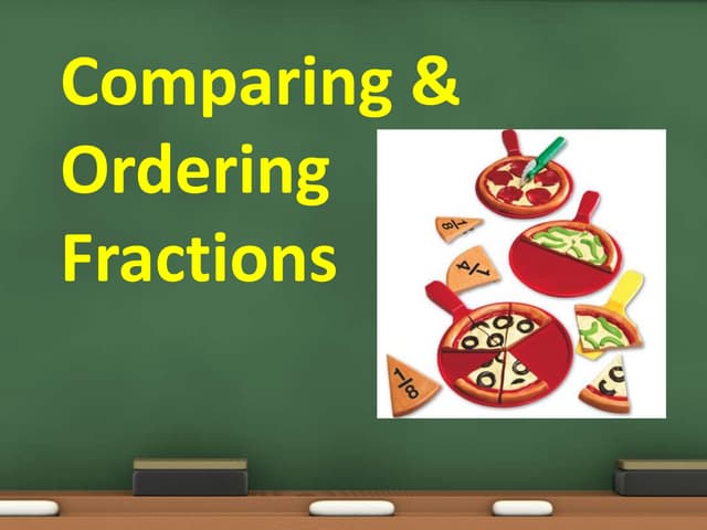Fractions comparing  ordering