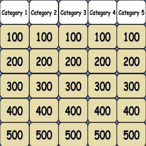 Fractions jeopardy