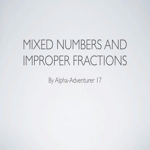 Fractions keynote for explaining