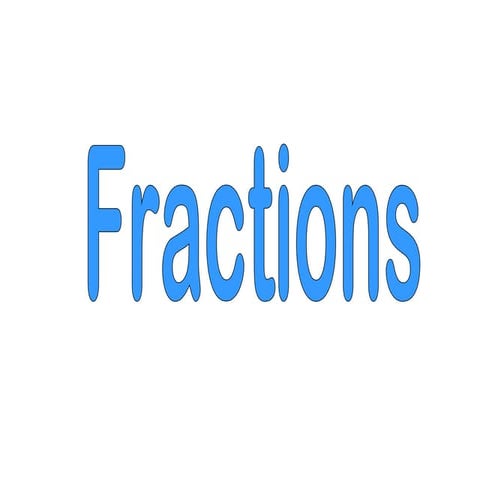Fractions lesson 1 introduction