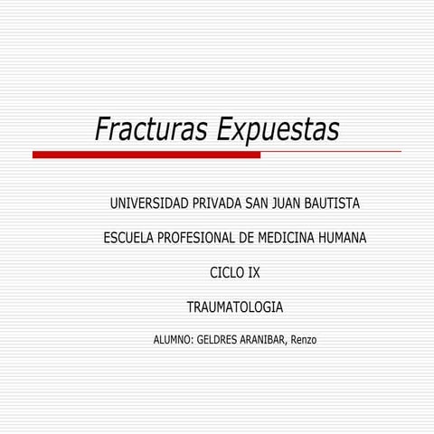 Fracturas expuestas