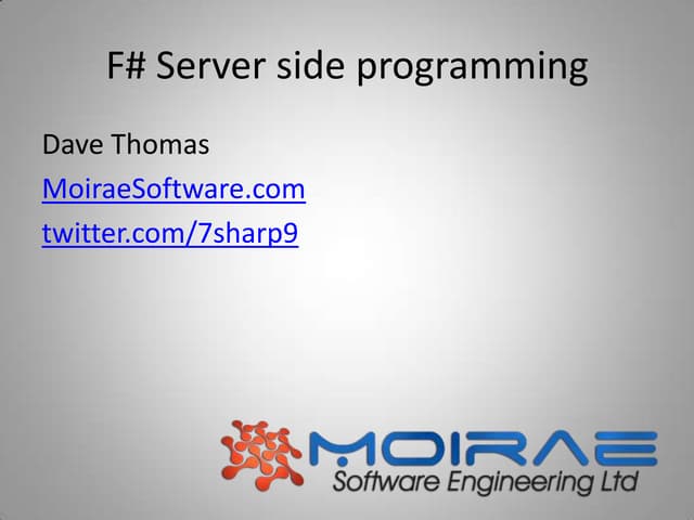 F# Server-side programming