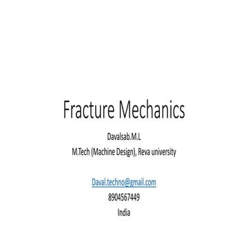Fracture mechanics CTOD Crack Tip Opening Displacement