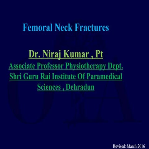 Fracture of neck of femur