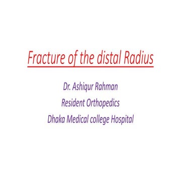 Fracture of the distal radius