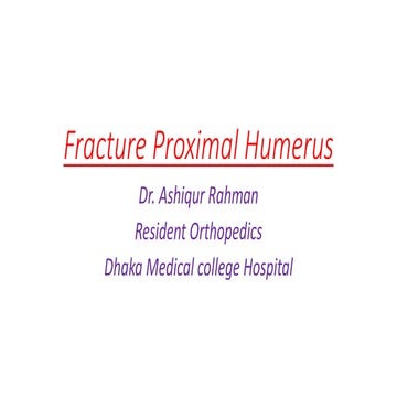 Fracture proximal humerus