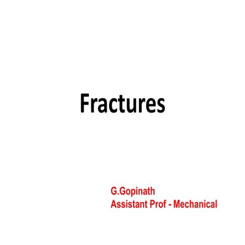 Fracture Mechanics & Failure Analysis: Griffith theory of brittle ...