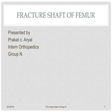  Fracture shaft of femur