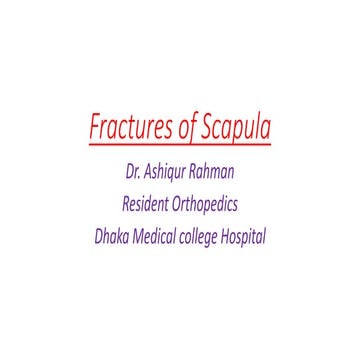 Fractures of scapula