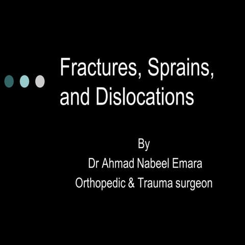 Fractures  sprains  and dislocations 