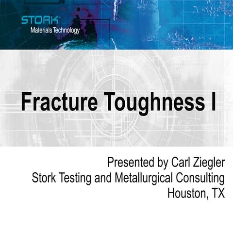 Fracture Toughness I by Carl Ziegler
