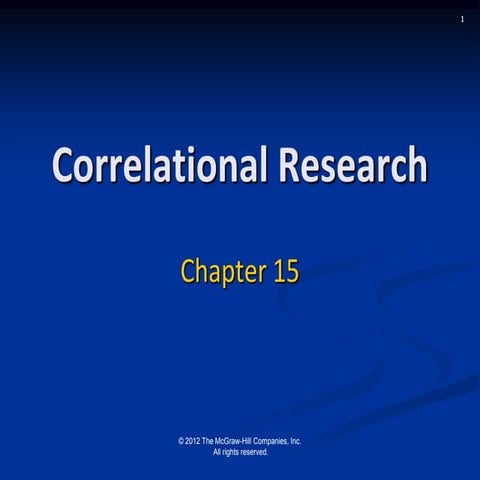 notes on correlational research