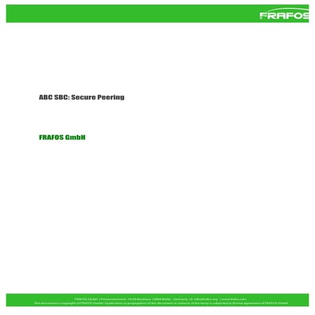 Frafos ABC SBC - Secure peering