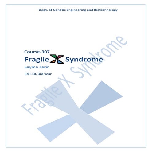 Fragile x syndrome