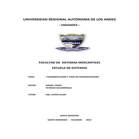 Fragmentacion