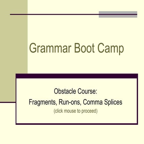 Grammar boot camp #1