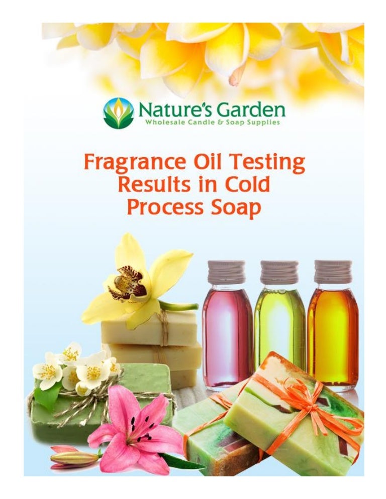 Fragrance test results in cold process soap