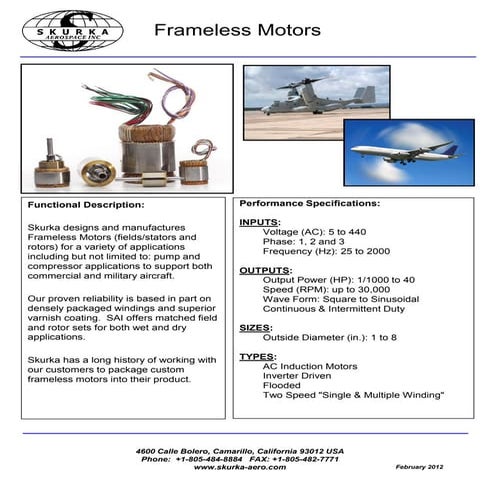 Frameless Stators & Rotors | PDF