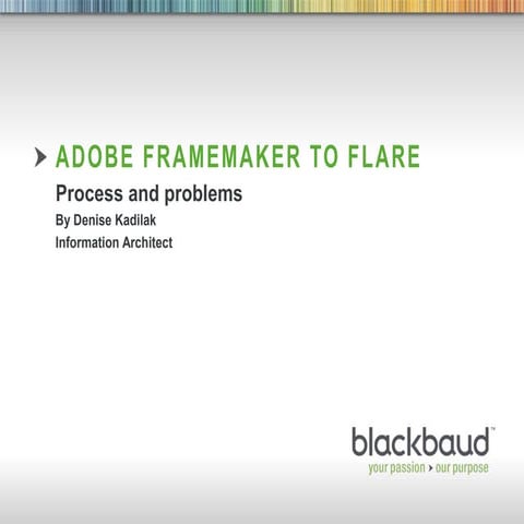 FrameMaker to Flare
