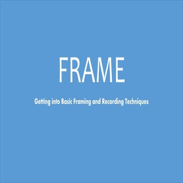 Basics Of Making a Video | PPT