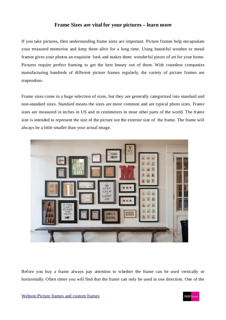 How to choose right picture frame