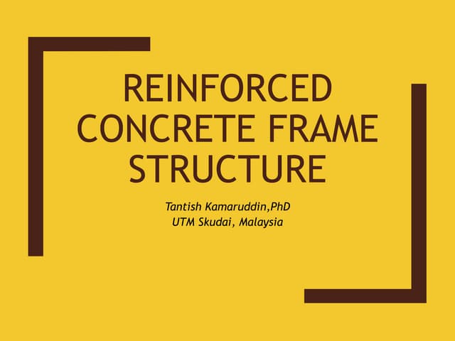 Reinforced Concrete Frame Structure 