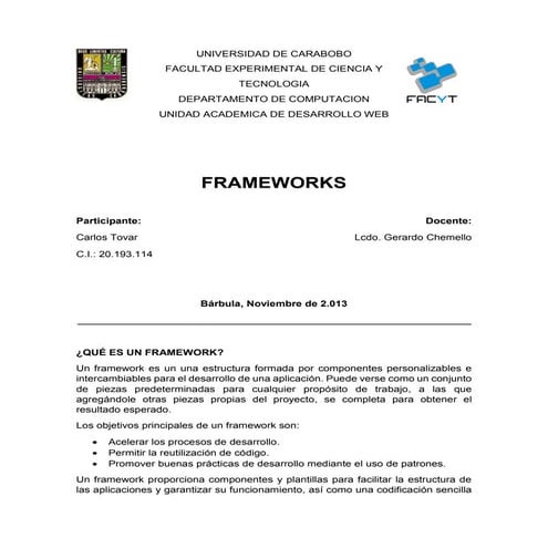Framework de programacion de paginas web