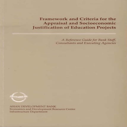 Framework criteria-appraisal-socioeconomic-justification-education-projects
