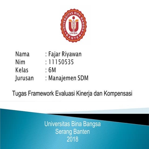Framework evaluasi kinerja