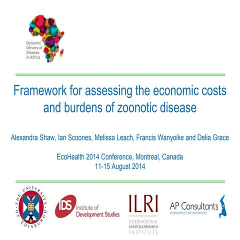 Framework for assessing the economic costs and burdens of zoonotic disease