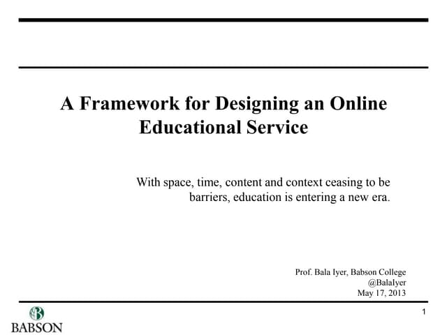 Framework for Designing MOOCs
