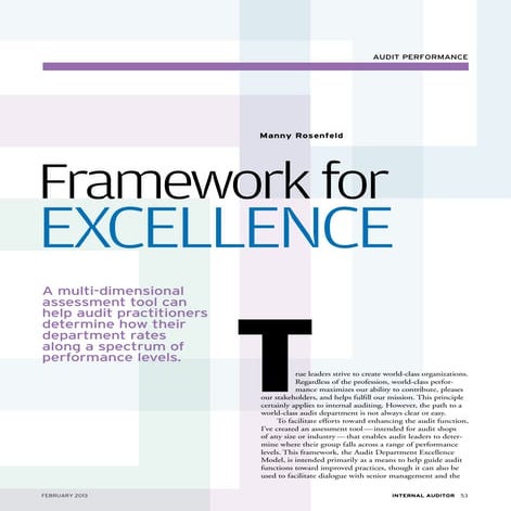 Audit Department Excellence Model