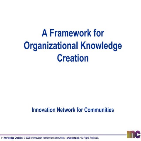 Framework For Knowledge Creation