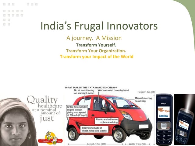 Framework for the frugal innovation