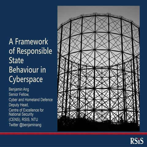 Framework of responsible state behaviour in cyberspace - for Marshall Center ...