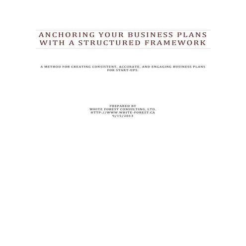 Business Frameworks | PDF
