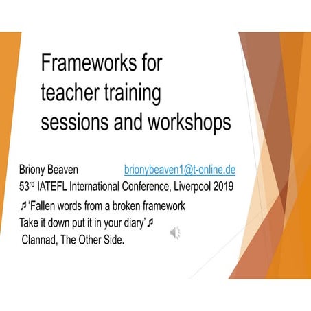 Frameworks for teacher training sessions and workshops pdf