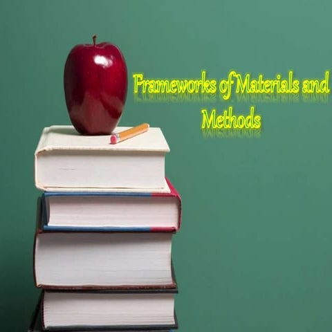 Frameworks of materials and methods