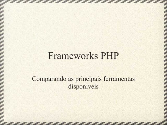 Frameworks PHP