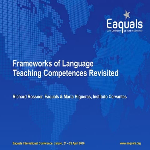 Richard Rossner, Marta Higueras: Frameworks of language teaching competences ...