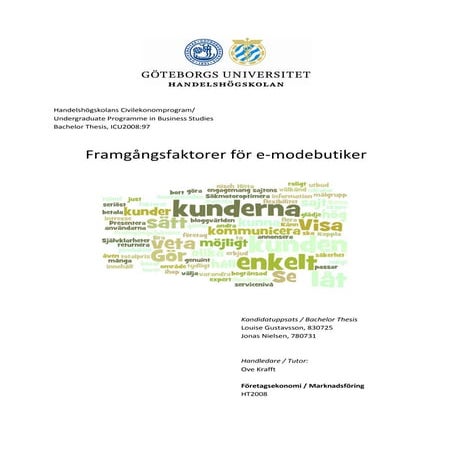 Framgångsfaktorer för e-modebutiker