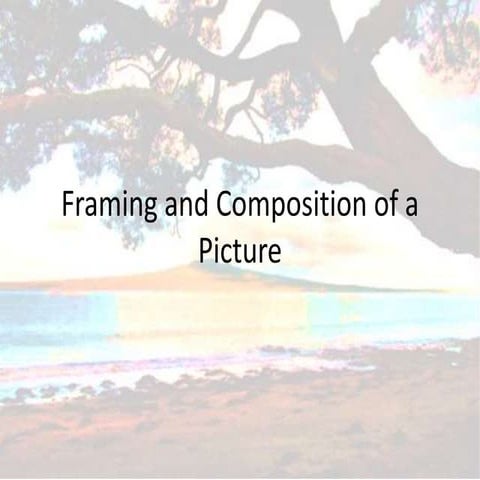 Framing and Composition of a Picture