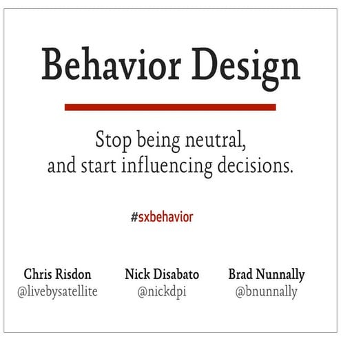 Framing Behavior Design