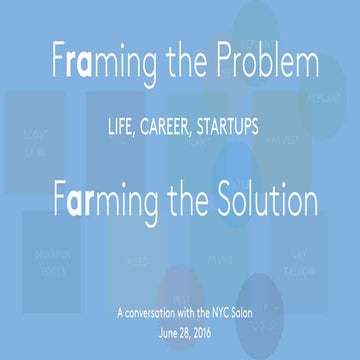How Farming Can Help You Frame the Solution