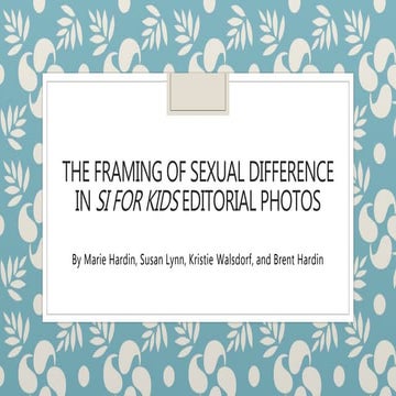 The Framing of Women Sexual Difference in SI for Kids Editorial Photos | PPT