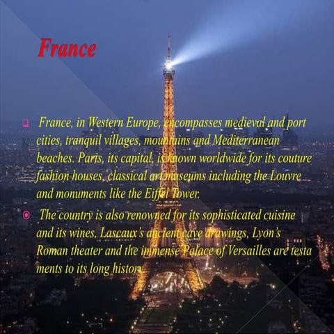 France Tourist Destinations.